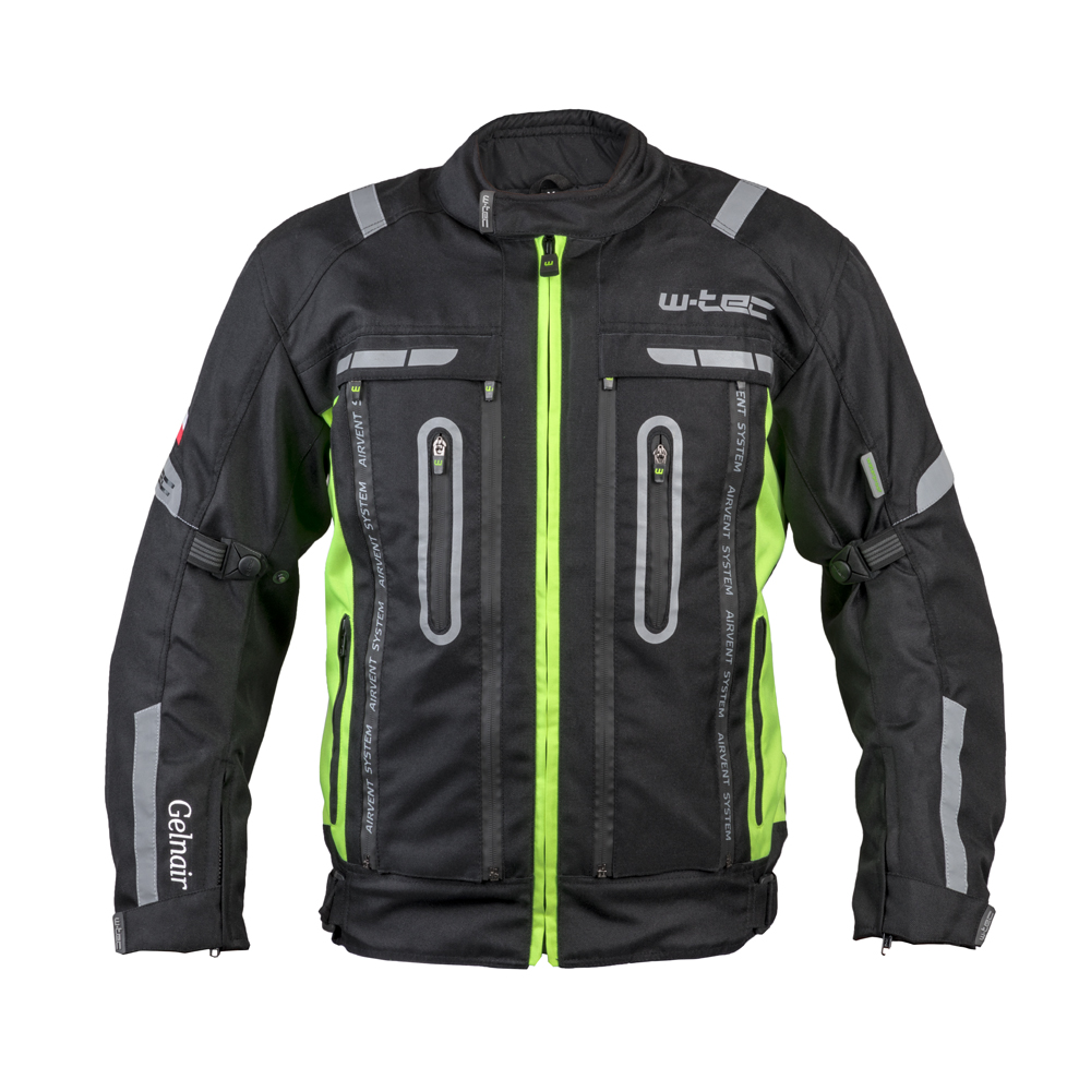 Moto bunda W-TEC Gelnair černo-zelená 4XL