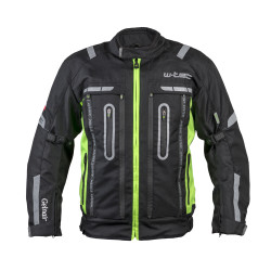 Moto bunda W-TEC Gelnair černo-zelená 4XL