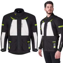 Moto bunda W-TEC Warao černá-fluo S