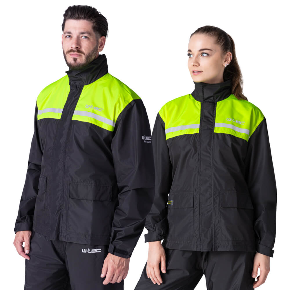 Moto pláštěnka W-TEC Rinstop černá-fluo XS