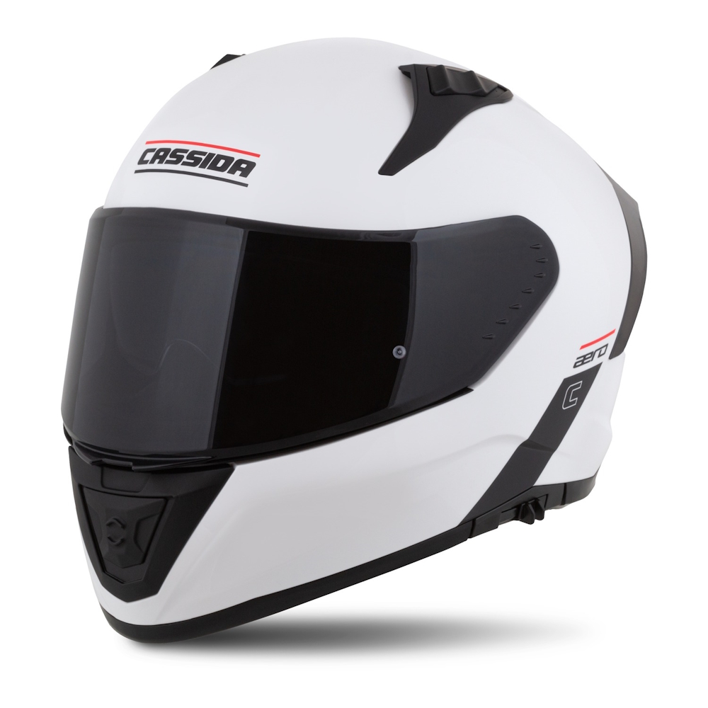Moto přilba Cassida Aero Solid bílá/černá XS (53-54)