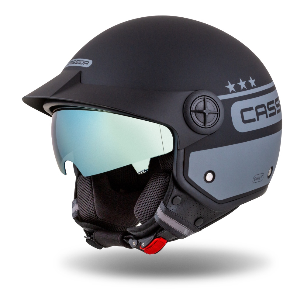 Moto přilba Cassida Handy Plus Chief šedá matná/černá XS (53-54)