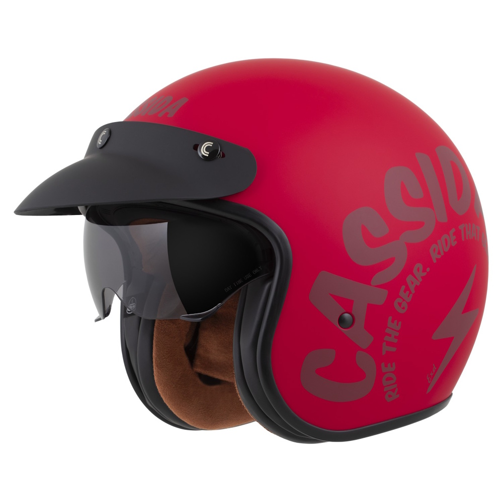 Moto přilba Cassida Oxygen Gear 2.0 červená matná/tmavě červená XS (53-54)