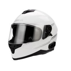 Moto přilba s integrovaným headsetem SENA Outride Shine White lesklá bílá S (55-56)