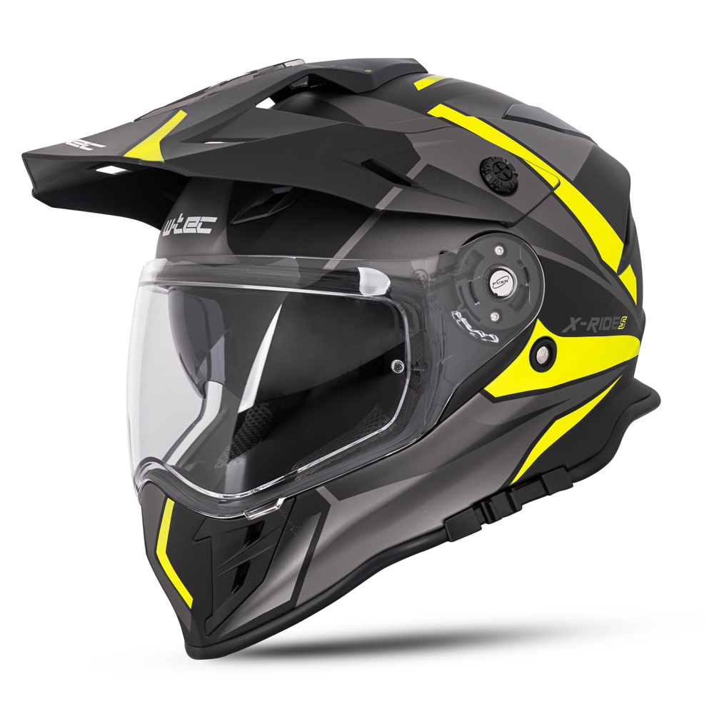 Moto přilba W-TEC Valso Graphic černo-šedo-fluo XS (53-54)