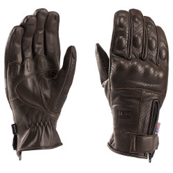 Moto rukavice Blauer Combo Dark Brown tmavě hnědá S