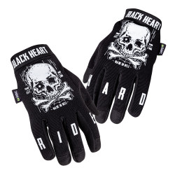 Moto rukavice W-TEC Black Heart Web Skull černá S