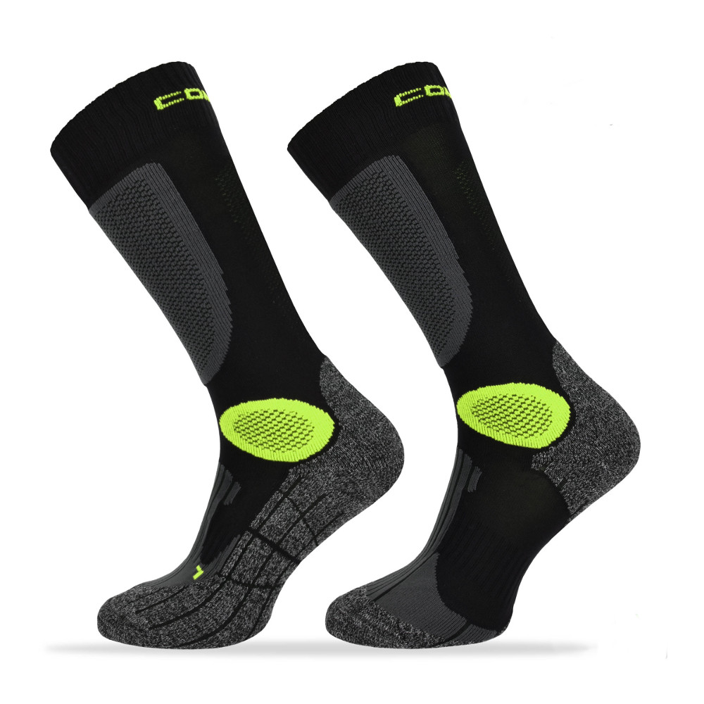 Motorkářské ponožky Comodo MTB2 Black Green 35