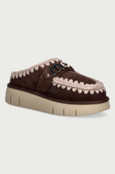 Mou  pantofle dámské semišové Bounce Clog Metal Logo