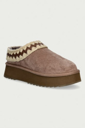 Mou  pantofle dámské semišové Platform Clog Suede Leather St