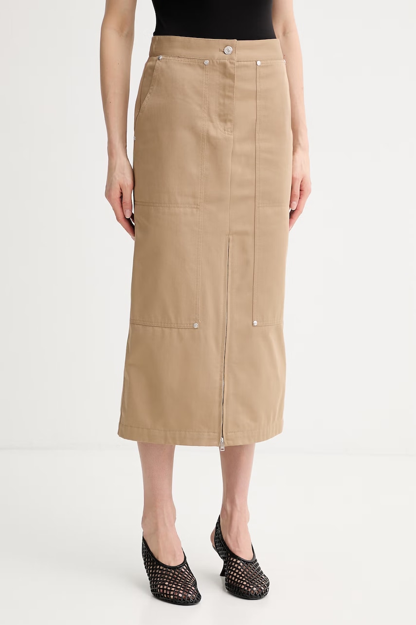 MSGM sukně s rozparkem bavlněná