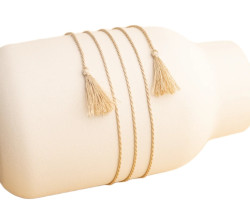 MUMMY BELL Hedvábná šňůrka - béžová 130 cm