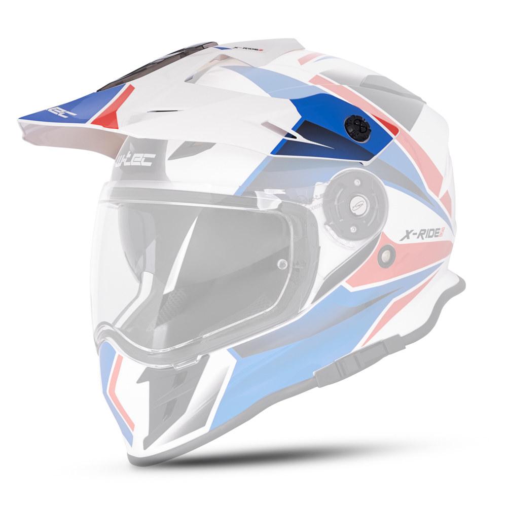 Náhradní kšilt k helmě W-TEC Valso bílo-červeno-modrá