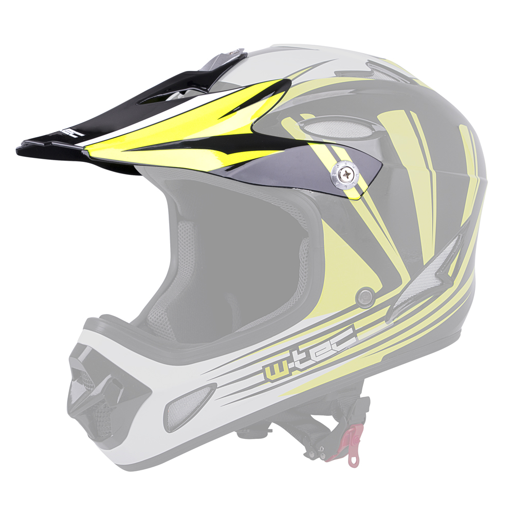 Náhradní kšilt pro přilbu W-TEC FS-605 Yellow Graphic