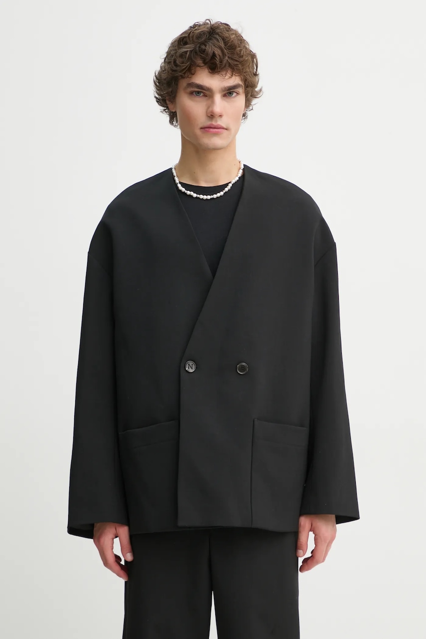Nanushka  Blazer s příměsí vlny  CEDRIC