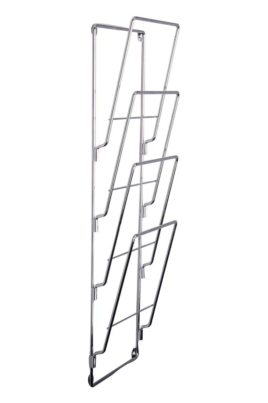 Nástěnný držák na časopisy Present Time Chrome S 60 x 19 cm