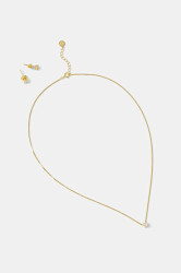 Náušnice a náhrdelník ze stříbra 925 potaženého 18karátovým zlatem Answear.LAB