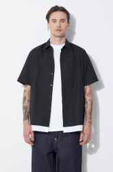 Neil Barrett  Bavlněná košile  Loose Double Layer Short Sleeve Shirt