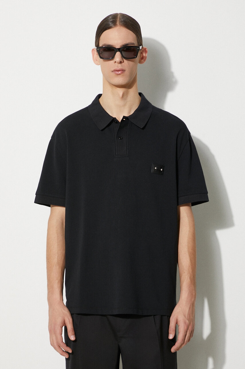 Neil Barrett  Bavlněné polo tričko  Loose Pierced Nipple Polo