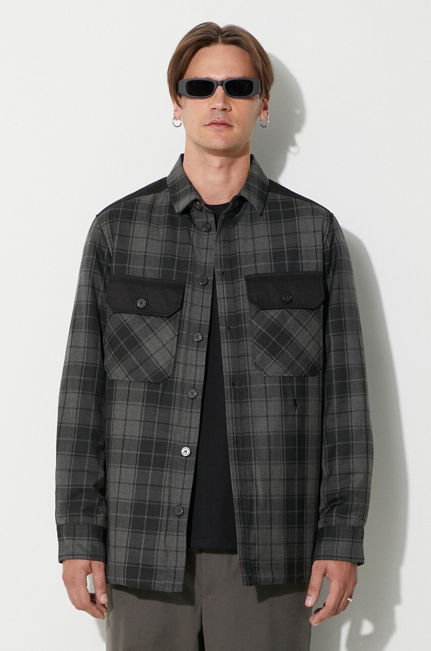 Neil Barrett  Bunda Neil Barett LOOSE BICOLOR FLAP POCKET PADDED