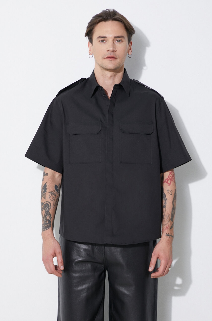 Neil Barrett  Košile  Loose Military Police Detail Short Sleeve Shirt