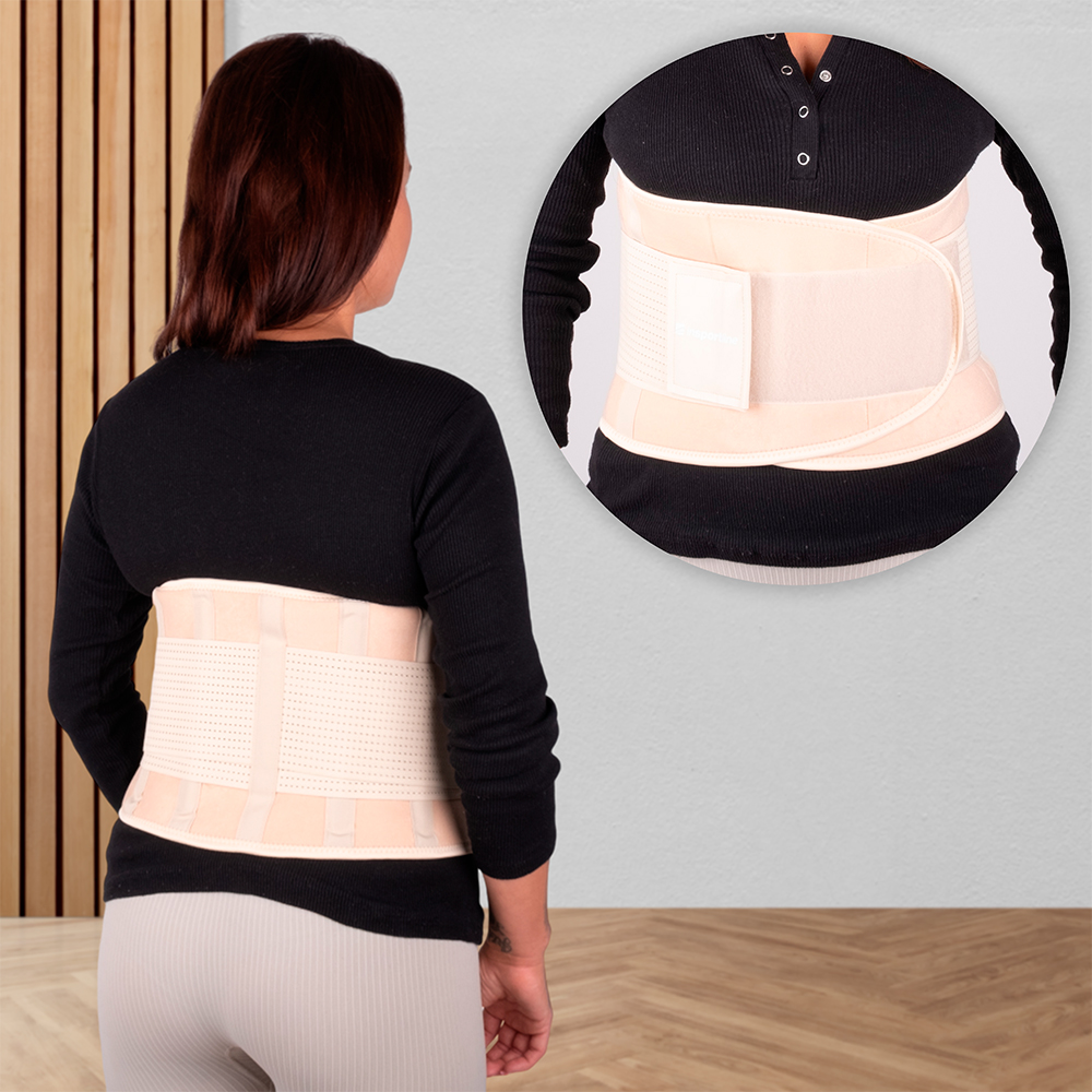 Neoprenový pás inSPORTline Waistrim béžová S