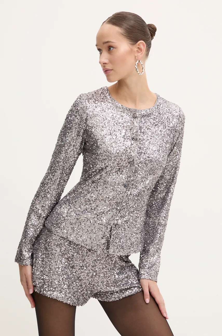 Never Fully Dressed  Košile  Gunmetal Alexa Sequin Cardigan