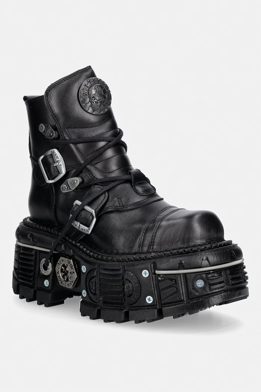 New Rock  farmářky dámské kožené ITALI NEGRO, NOMADA NEGRO, ORIFICIO