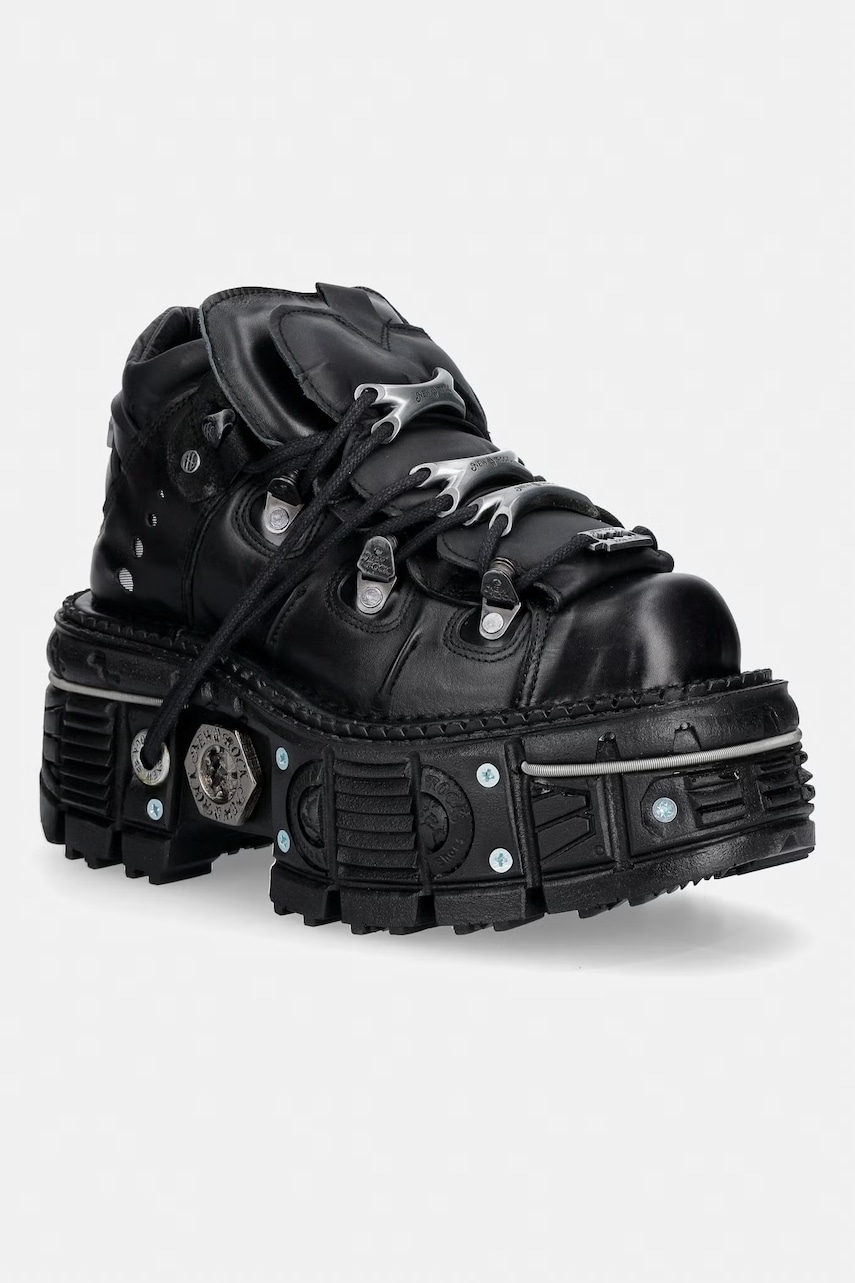 New Rock  ITALI NEGRO, TERNERA NEGRO, PULIK NEGRO sneakers boty dámské kožené