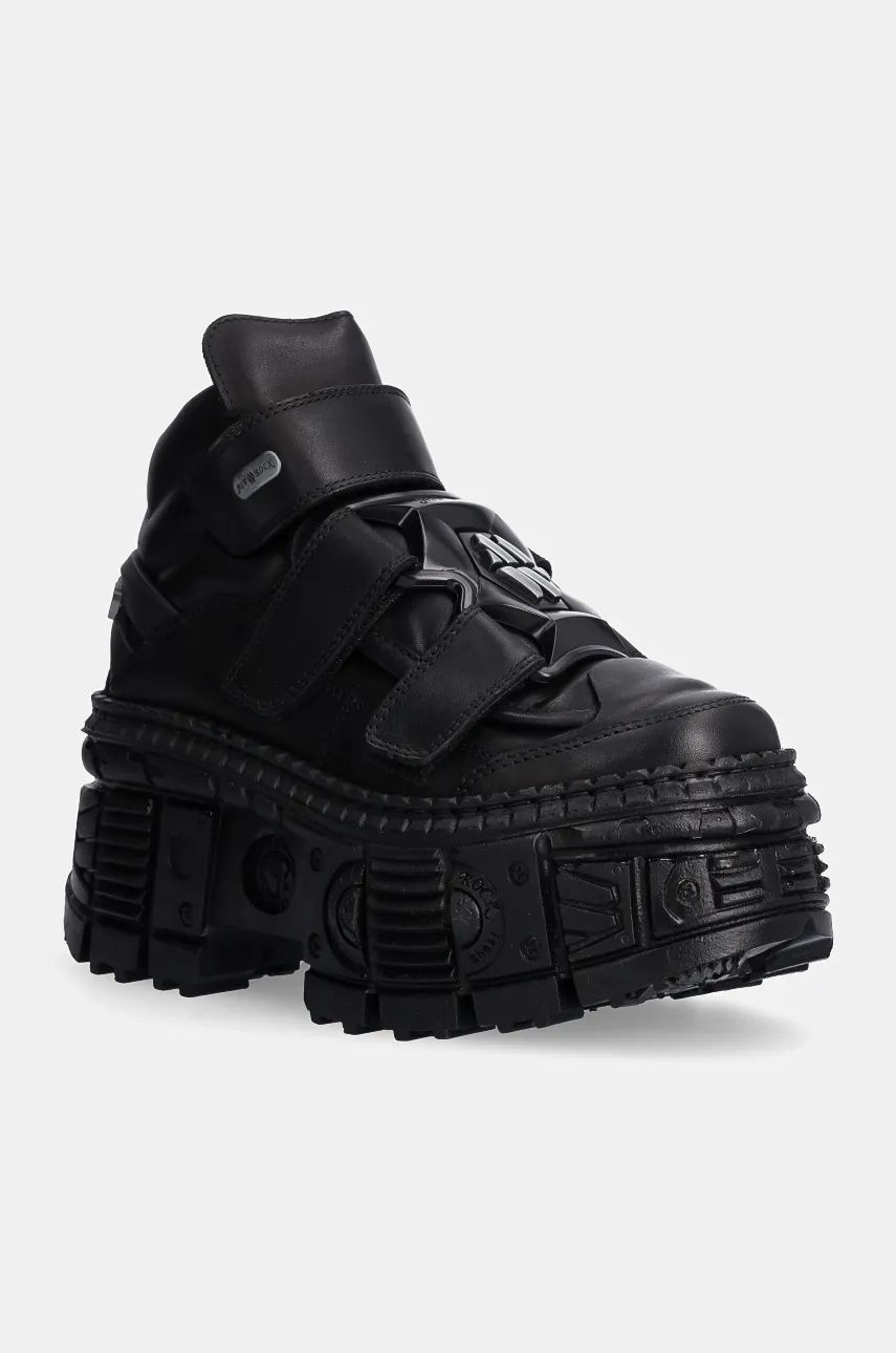 New Rock  Kožené boty  Crust Negro Negro + Tank Casco Negro