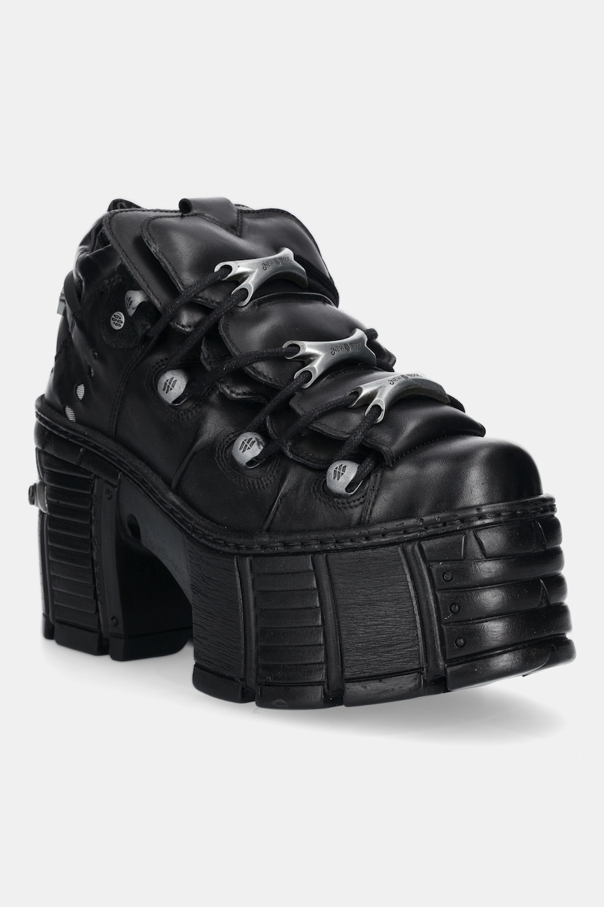New Rock  Kožené kotníkové boty  CRUST NEGRO