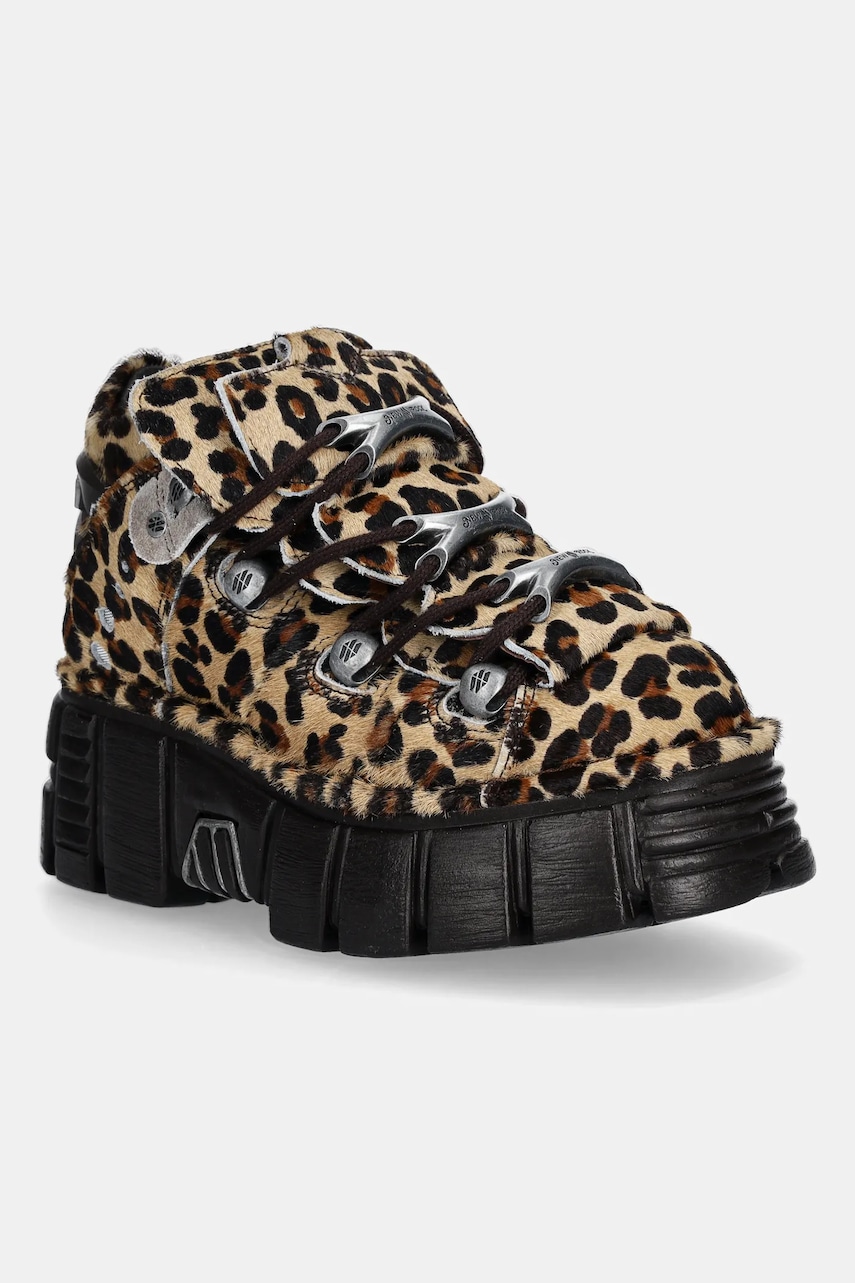 New Rock  Semišové tenisky  PELO LEOPARDO PONY