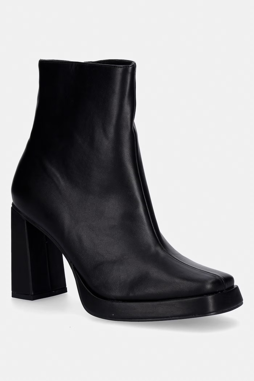 Nízké kozačky Koi Footwear Halla Black Heeled Boots