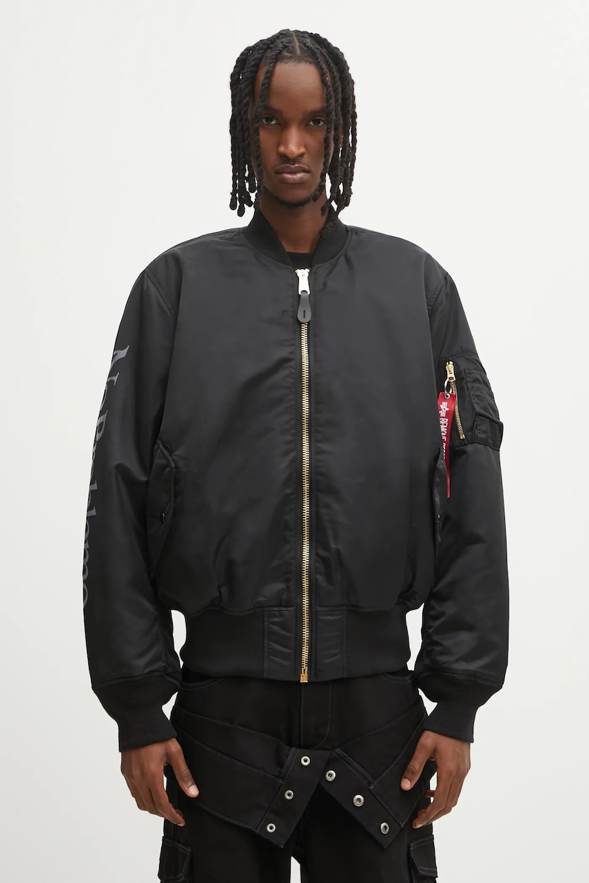 No Problemo  Oboustranná bomber bunda  x Alpha Industries No War MA