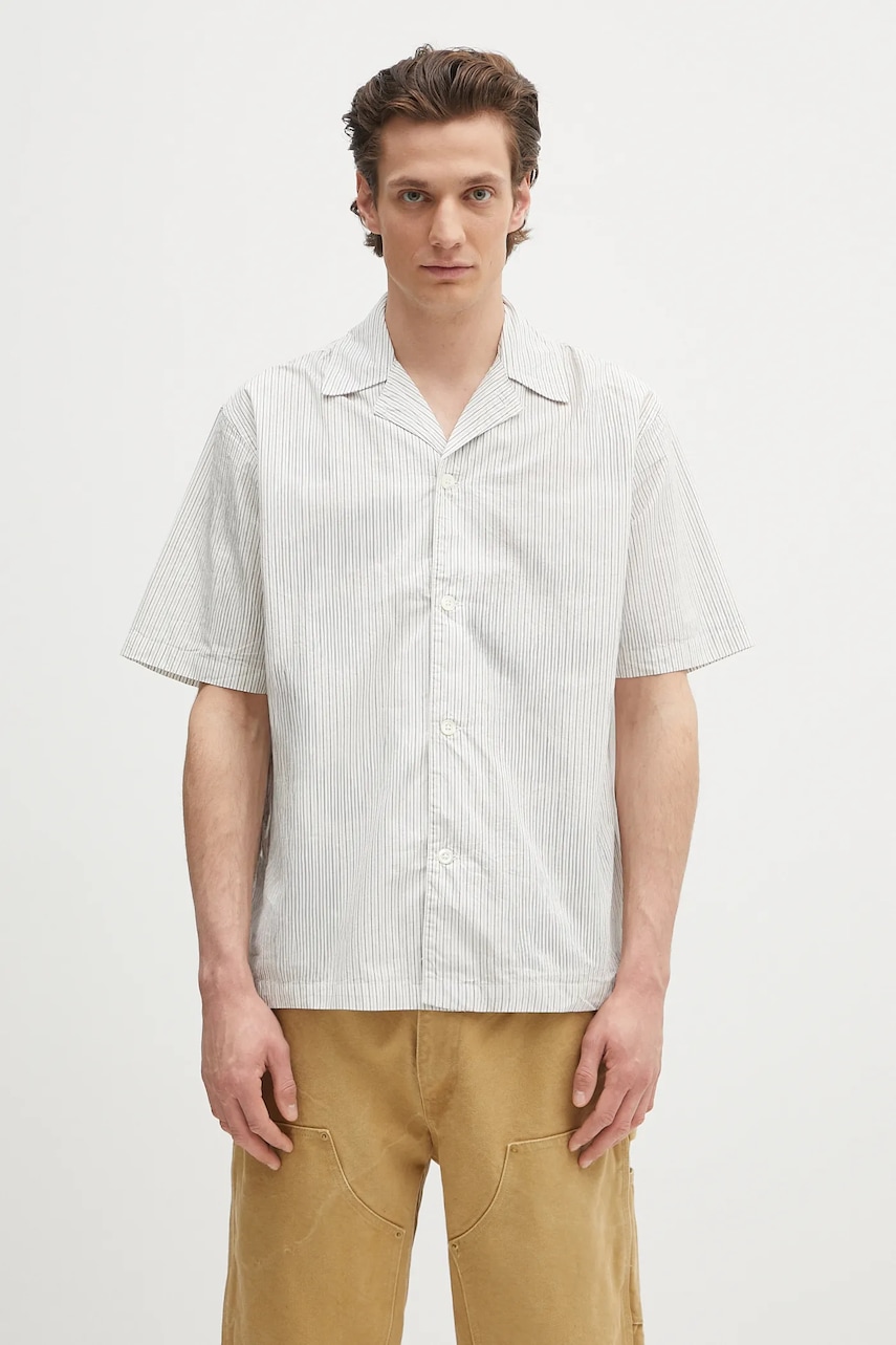 Norse Projects  Bavlněná košile  Mads Poplin Stripe SS