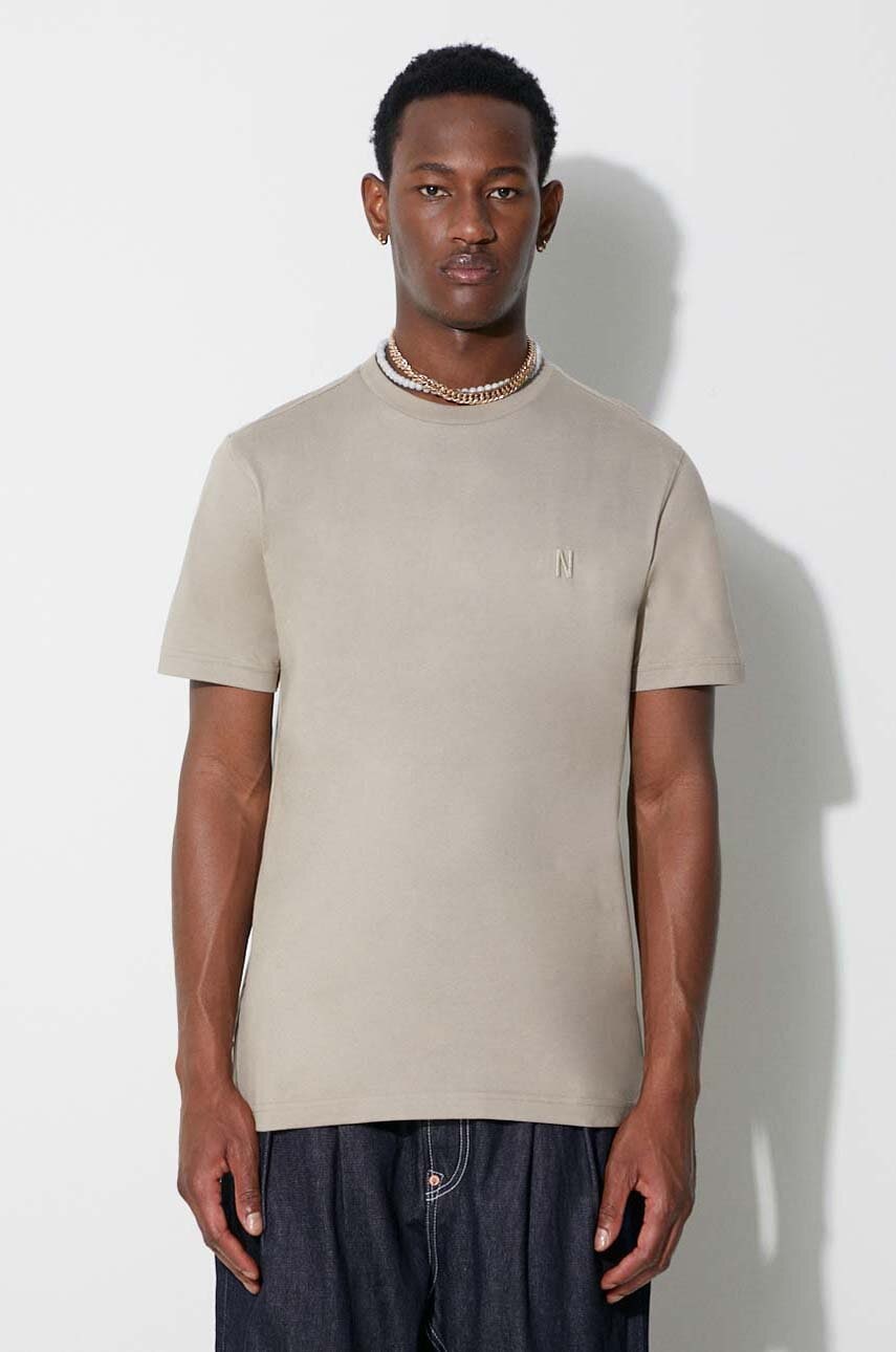 Norse Projects  Bavlněné tričko  Johannes Organic N Logo T-shirt