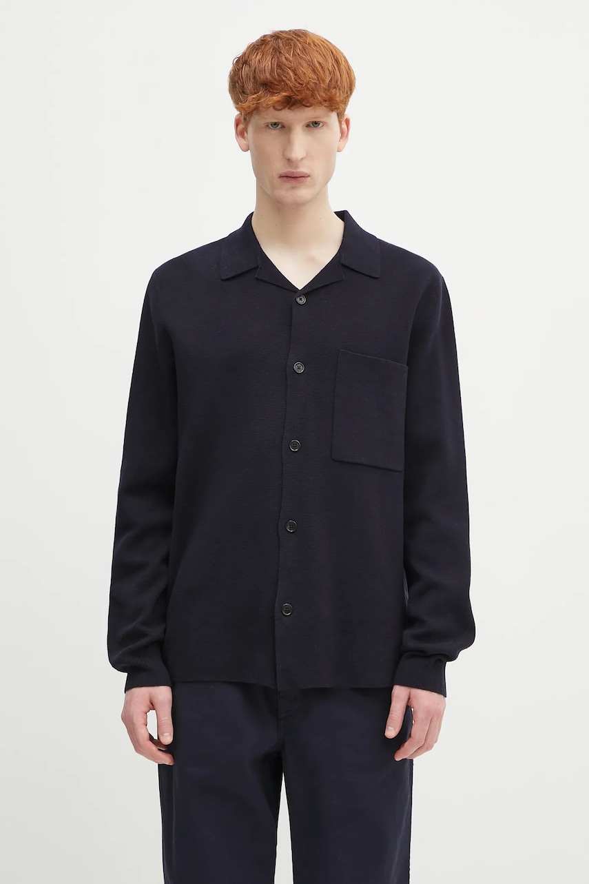 Norse Projects  Vlněný kardigan  Nicolai Merino Cotton Milano Jacket