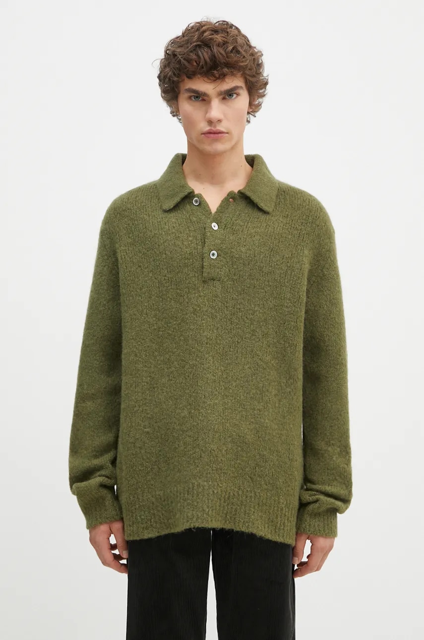 Norse Projects  Vlněný svetr  Rasmus Relaxed Brushed Polo