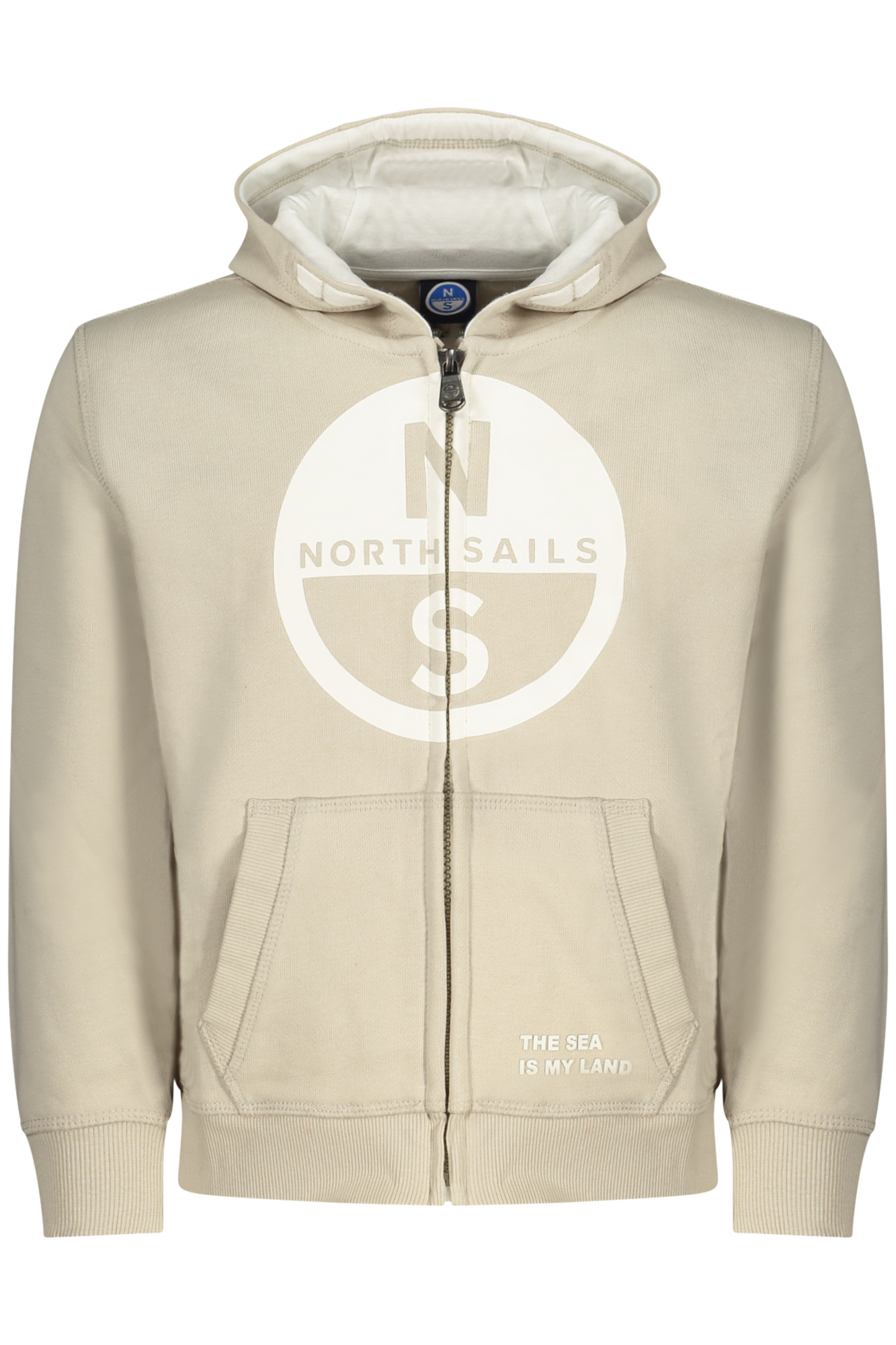 NORTH SAILS CHILDREN'S BEIGE ZIP-UP SWEATSHIRT