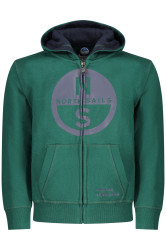 NORTH SAILS CHILDREN'S GREEN ZIP-UP SWEATSHIRT