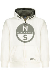 NORTH SAILS CHILDREN'S WHITE ZIP-UP SWEATSHIRT