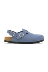 Nubukové pantofle Birkenstock Tokio HEX dámské, modrá barva, 1030478