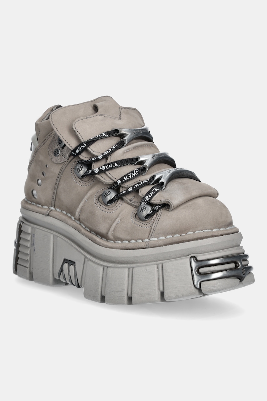 Nubukové tenisky New Rock dámské, šedá barva, M-106-C185