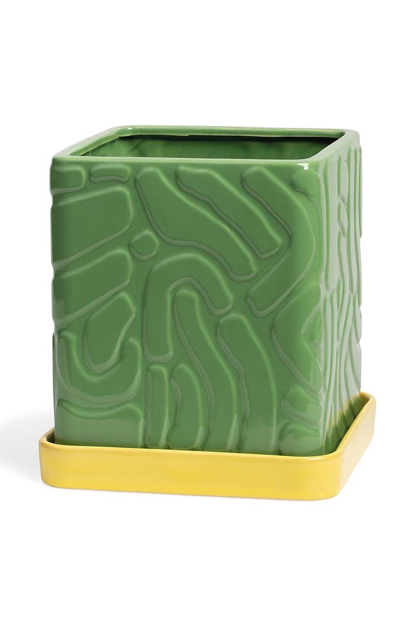 Obal na květináč &k amsterdam Tribe Green 14 x 15 cm