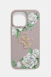 Obal na telefon Guess iPhone 16 Pro Max fialová barva, GUHCP16XPGROP4MU