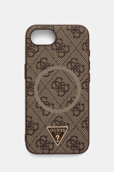 Obal na telefon Guess iPhone 16e hnědá barva, GUHMPSE4P4TDPW