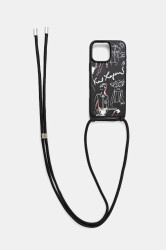 Obal na telefon Karl Lagerfeld iPhone 16 Pro Max černá barva, KLHCP16XPGGRMPCK