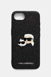 Obal na telefon Karl Lagerfeld iPhone 16e černá barva, KLHCPSE4PFGKCPK