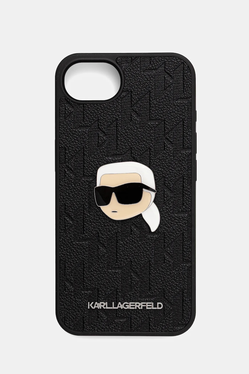 Obal na telefon Karl Lagerfeld iPhone 16e černá barva, KLHCPSE4PGKLKIPK