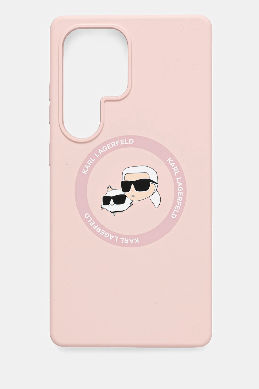 Obal na telefon Karl Lagerfeld Samsung Galaxy S25 Ultra růžová barva, KLHMS25LSKCHTCP